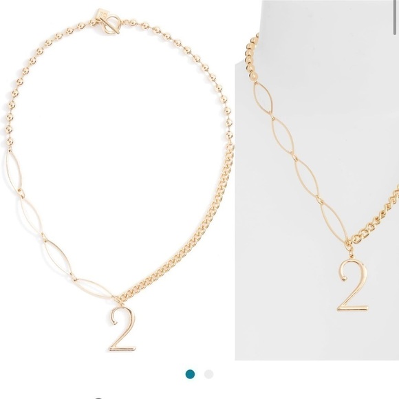 OPEN Edit Lucky Number 2 Pendant Necklace - Picture 1 of 6